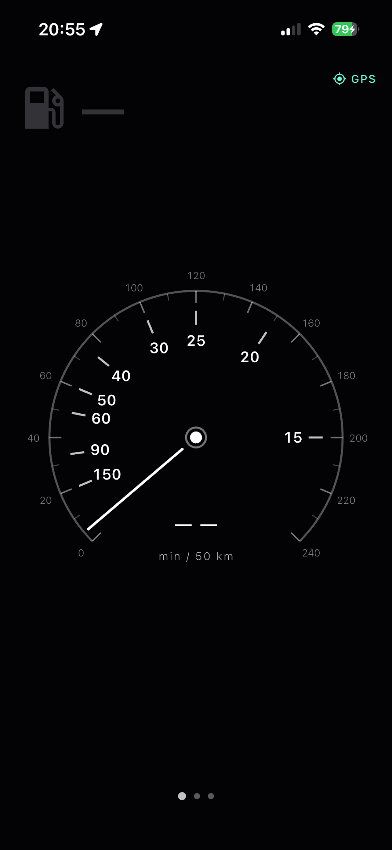 Analogue gauge screen