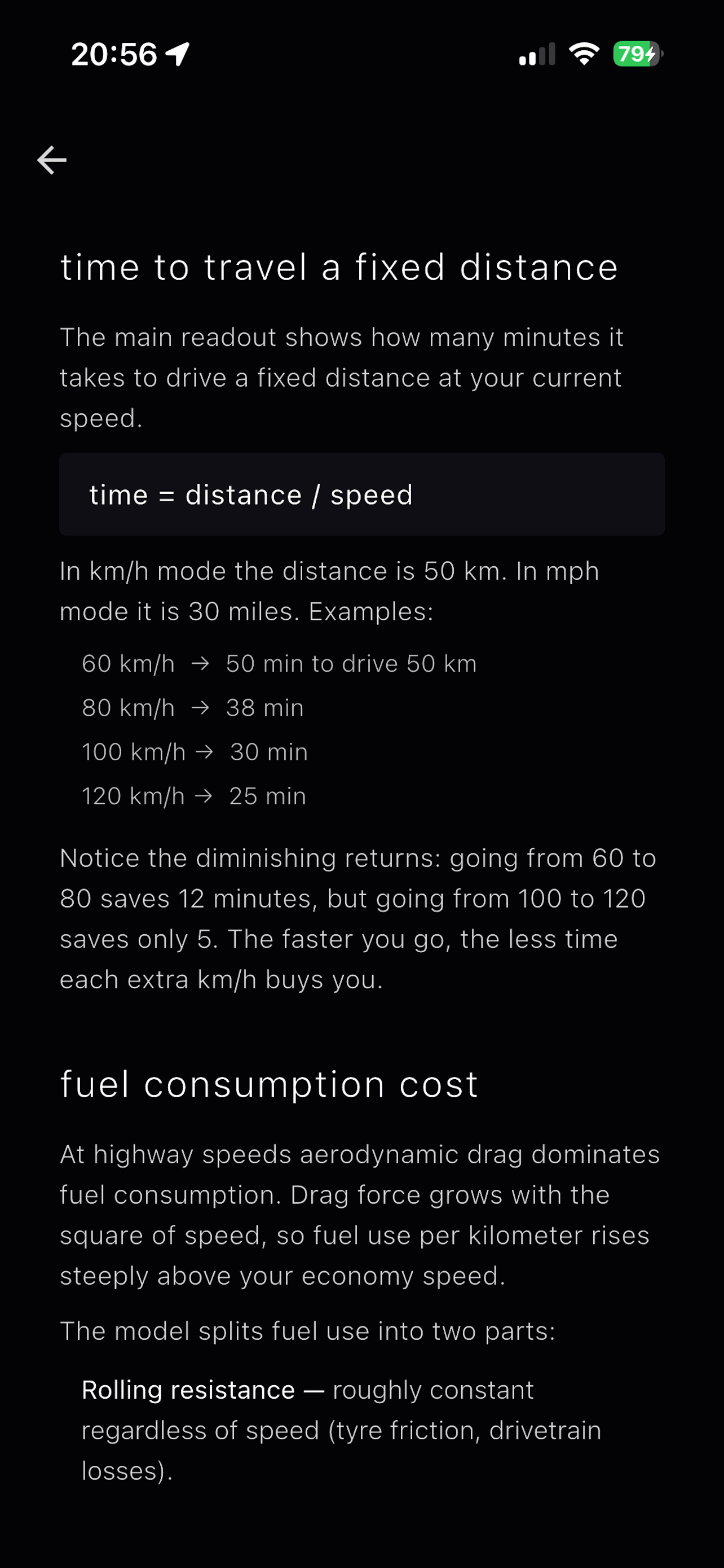 Math explanation screen